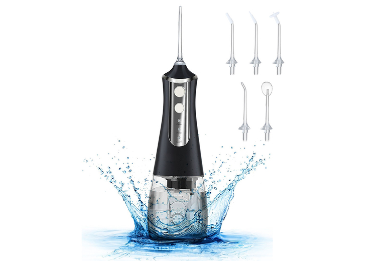 Rechargeable Water Flosser for Deep Cleaning – 3 Colour Options, USB, 5 Nozzles | Wowcher