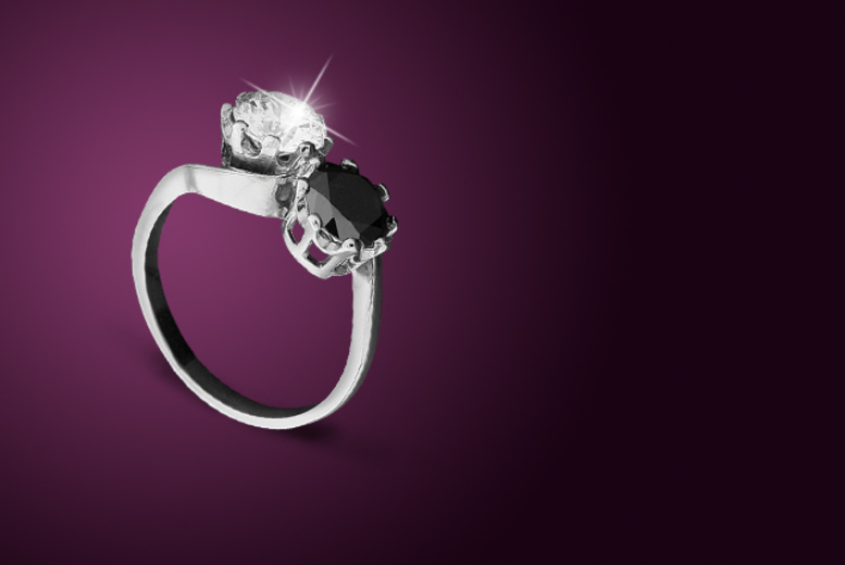 Black Diamond and SWAROVSKI ZIRCONIA Ring for 29.99 (85% Off) With ...