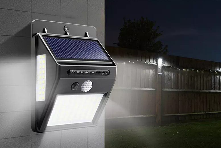One, Two, Or Four Solar-Powered Motion Sensor LED Lights Deal Price £5.99