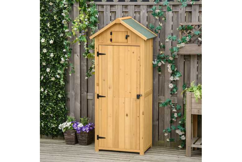 Outsunny Deluxe Wooden Weatherproof Storage Shed | Wowcher Outsunny Deluxe Wooden Weatherproof Storage Shed | Wowcher