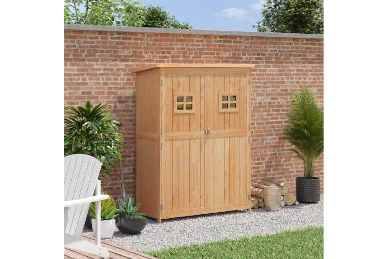 Outsunny Wooden Garden Storage Shed – Weatherproof & Durable | Wowcher Outsunny Wooden Garden Storage Shed – Weatherproof & Durable | Wowcher