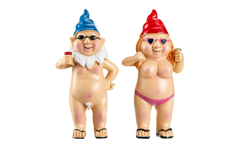 Oberobiz Co., Limited Unisex Naughty Naked Garden Gnome Ornament - Weather-Resistant Resin Outdoor Décor | Wowcher