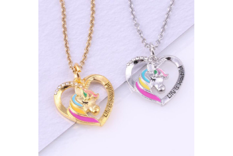 Life is Beautiful Unicorn Necklace Deal Price £6.85