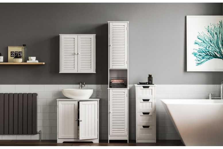 Liano White Bathroom Furniture Range - 3 Options