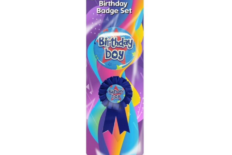 Gleaming Festive Birthday Badge Set | Wowcher