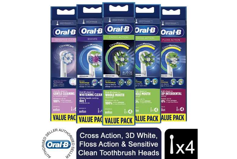 Oral-B Toothbrush Refill Heads Pack Of 4 Deal Price £19.50
