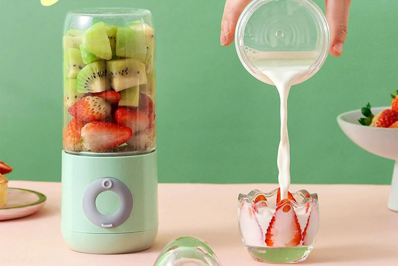 Sleek Portable 6-Blade Multi-Function Blender – Lightweight, USB Rechargeable, 500ml | Wowcher