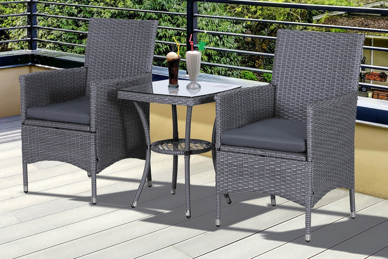 Outsunny Rattan Bistro Garden Chair Set – Weather-Resistant Outdoor Elegance | Wowcher Outsunny Rattan Bistro Garden Chair Set – Weather-Resistant Outdoor Elegance | Wowcher