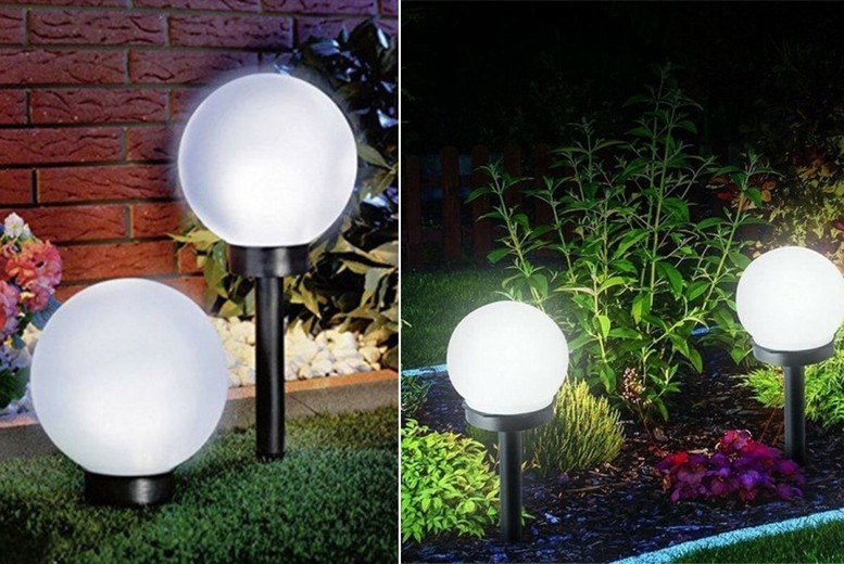 Solar Powered Inground LED Globe Ball Lights- 2 or 4 Pack! from Deal Price £6.99