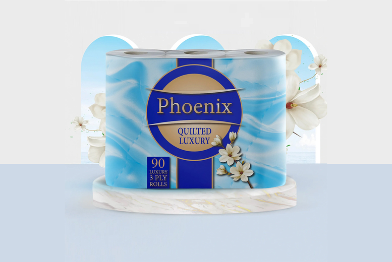 45 White Quilted 3 Ply Toilet Rolls Deal Price £12.99