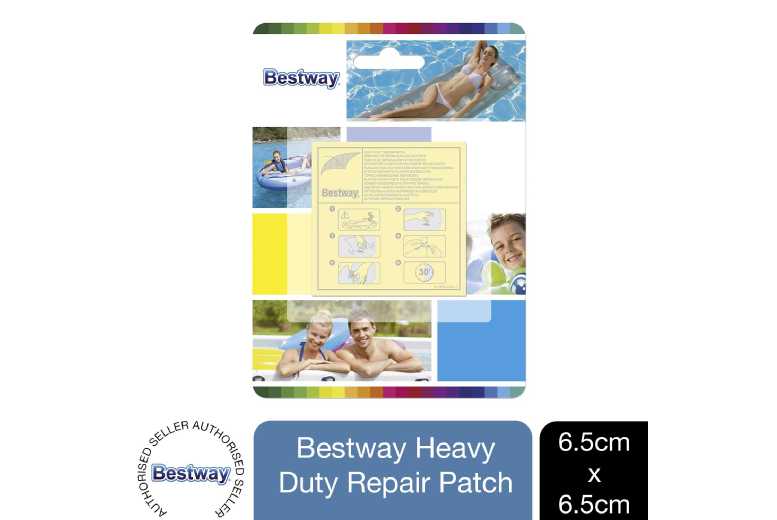 Bestway Ultimate Underwater Pool Repair Patch – Heavy-Duty Water Play & Inflatable Fix Kit (10-Pack, 6.5 x 6.5cm) | Wowcher