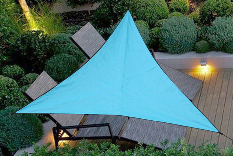UV-Resistant Waterproof Triangular Sun Shade Sail Canopy – Outdoor Garden Shelter | Wowcher