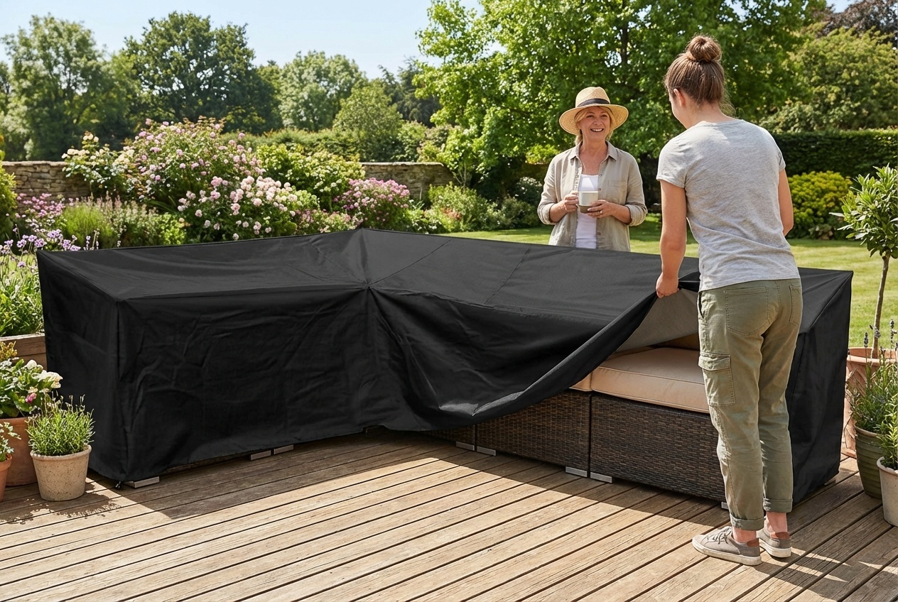 Durable Waterproof L-Shaped Garden Furniture Cover | Wowcher