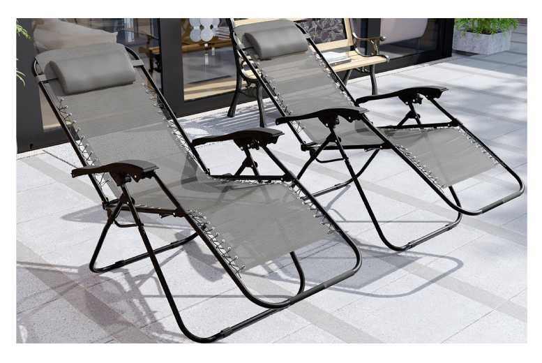 Pack of 2 Zero Gravity Garden Chairs – 2 Colours! Deal Price £73.99