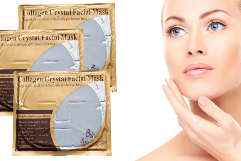 10 Collagen Face Masks and Head Cap at LivingSocial