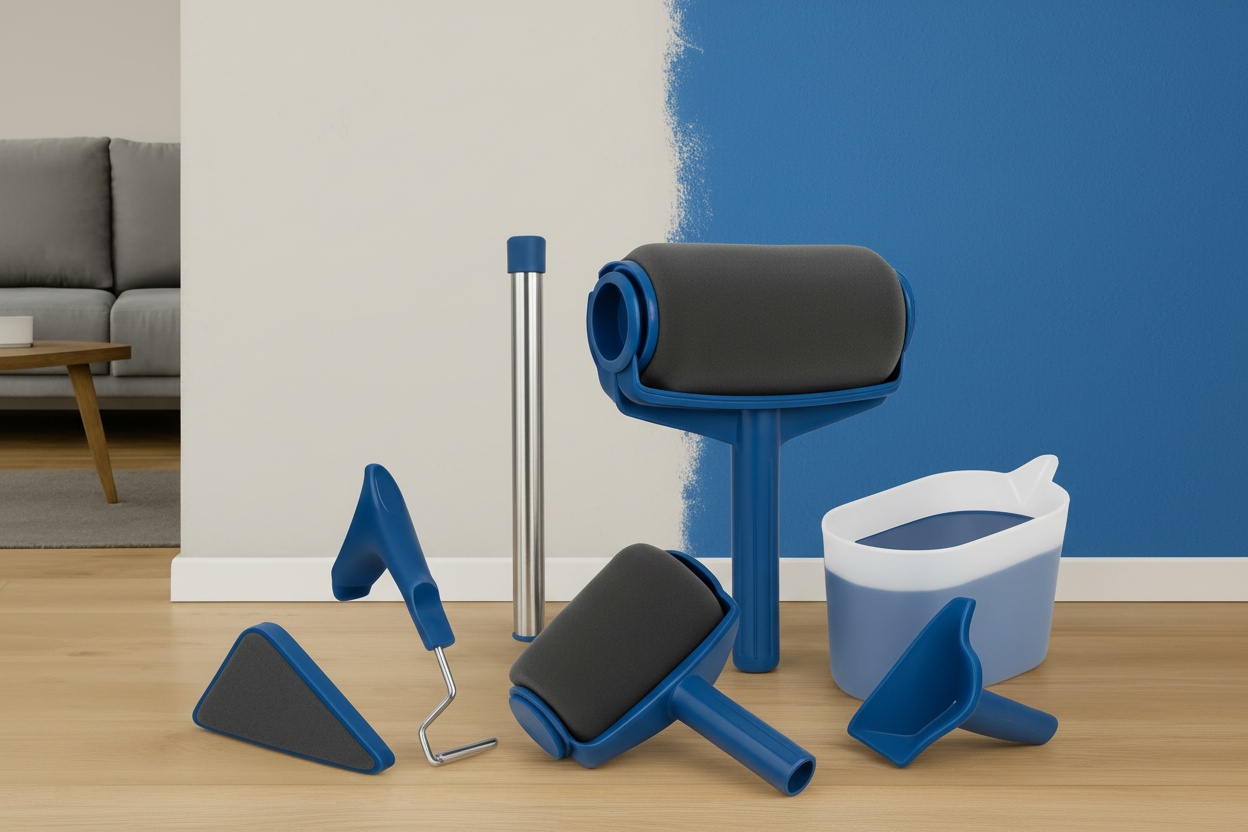 Professional Paint Roller Kit – Multi-Piece Decorating Tool Set for Effortless Wall & Ceiling Makeovers | Wowcher