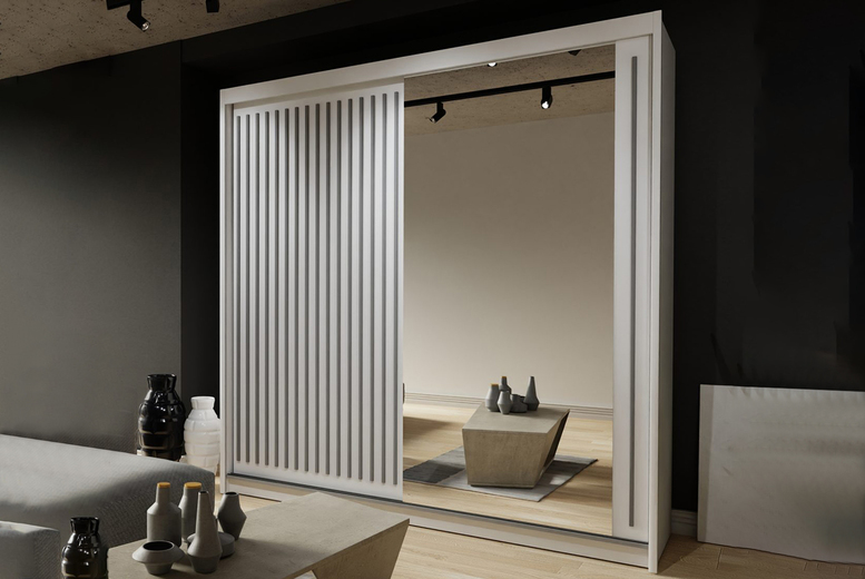 £449 instead of £900 for a 150cm royal white wardrobe, or £499 for a 203cm royal white wardrobe from Sliding Wardrobes 4ULTD – save up to 50% £449 instead of £900 for a 150cm royal white wardrobe, or £499 for a 203cm royal white wardrobe from Sliding Wardrobes 4ULTD – save up to 50%