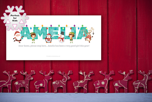 Personalised Christmas Name Print | Shop | Wowcher