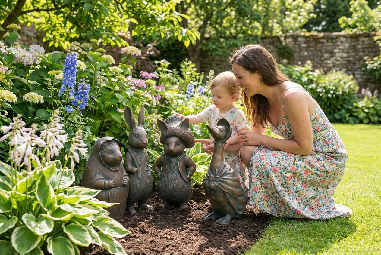 Bronze Animal Garden Ornament Sculpture - Weather-Resistant Outdoor Décor Accessory | Wowcher