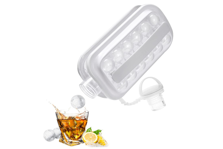 2-in-1 Silicone Ice Ball Maker & Drinks Flask – BPA-Free, 16oz, Modern Design | Wowcher