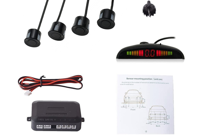 Universal Car Parking Sensors – 6 Colours, LED Display, Easy Install, Waterproof | Wowcher