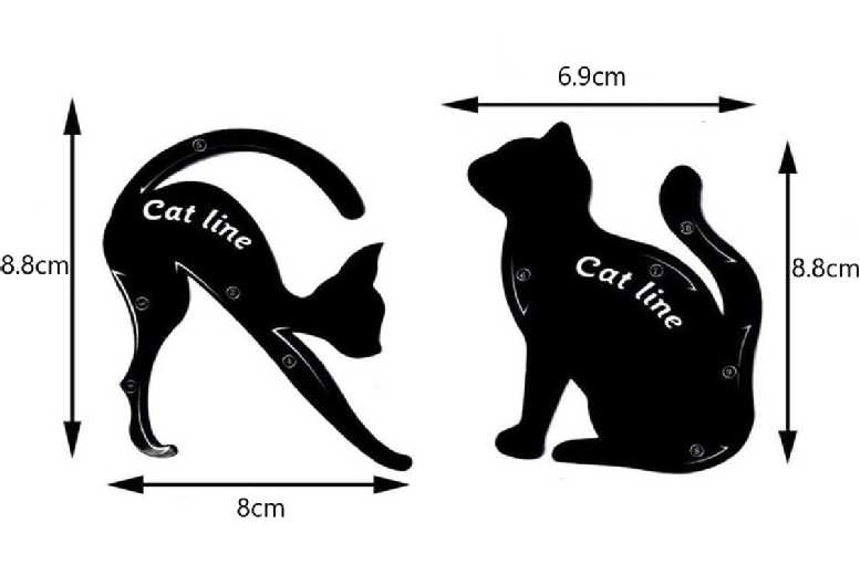 Glamza Purr-fect Cat Eyeliner Stencil – Smudge-Proof, Reusable Makeup Tool for Flawless Winged Eyes | Wowcher