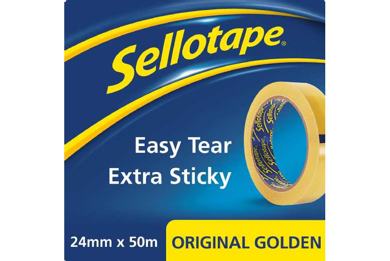 Strong & Sticky Golden Household Tape 50m – Extra Strength, Mess-Free | Wowcher