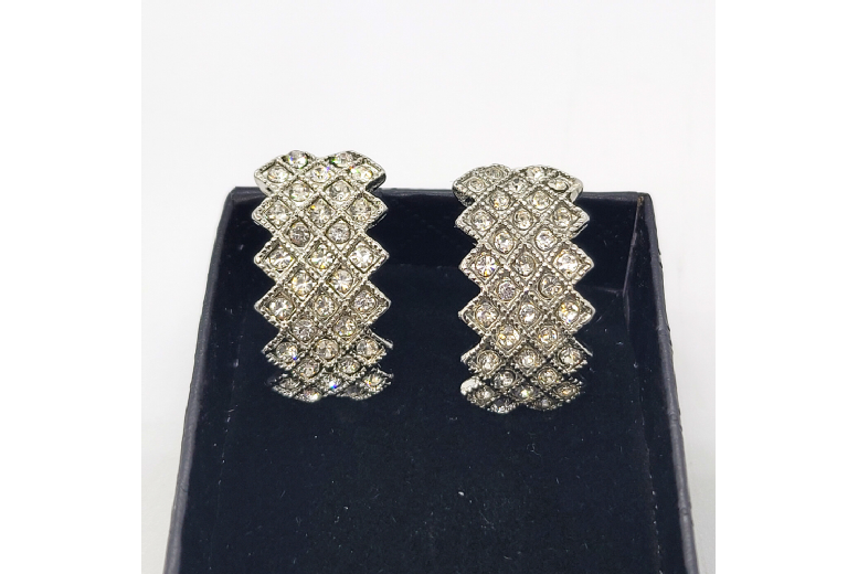 Crystal Curve Non-Pierced Earrings | Wowcher