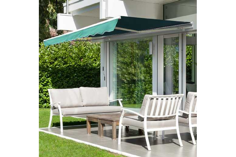 Outsunny Manual Retractable Awning, 3×2.5 m-Dark Green Outsunny Manual Retractable Awning, 3×2.5 m-Dark Green