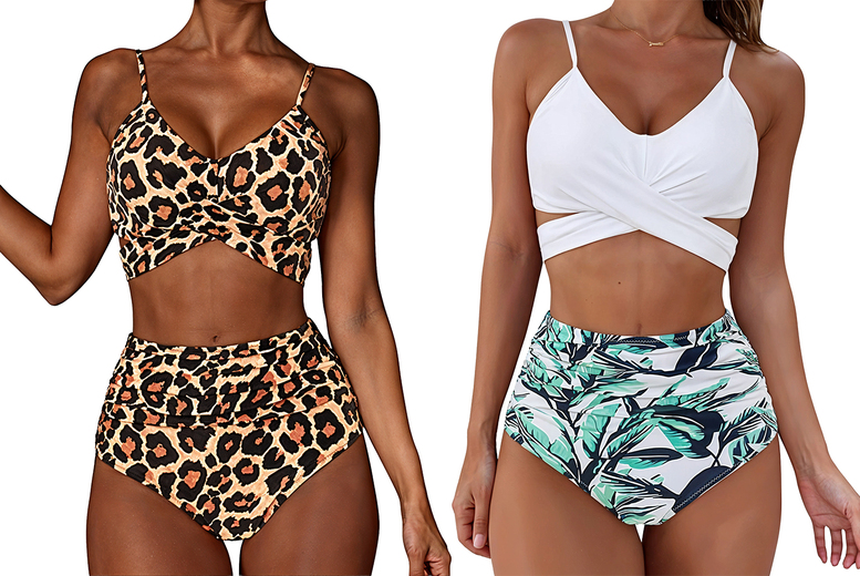 Women's UK 8 / GREEN: A ruched padded bikini | Wowcher