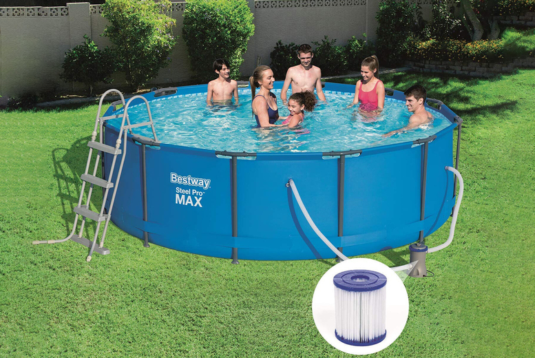 £499 instead of £1499.85 for a 15ft Bestway round frame swimming pool with filter from direct2publik – save 67% £499 instead of £1499.85 for a 15ft Bestway round frame swimming pool with filter from direct2publik – save 67%
