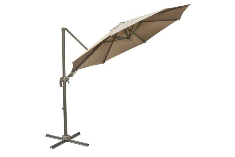 Outsunny 3 m Beach Hanging Umbrella Parasol-Khaki Outsunny 3 m Beach Hanging Umbrella Parasol-Khaki