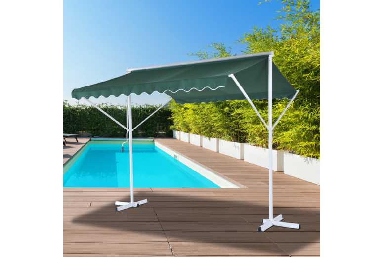 Outsunny Awning Shelter-Green/White Outsunny Awning Shelter-Green/White