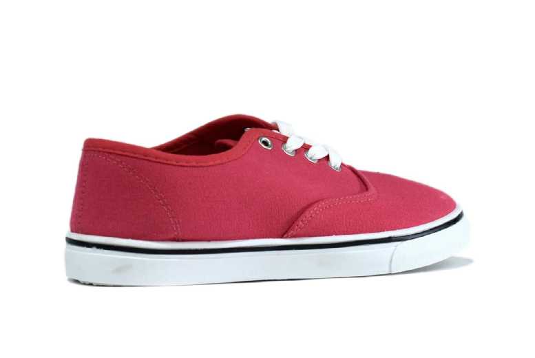 Black Women’s Lightweight Breathable Canvas Trainers – Casual Lace-Up Sneakers | Wowcher