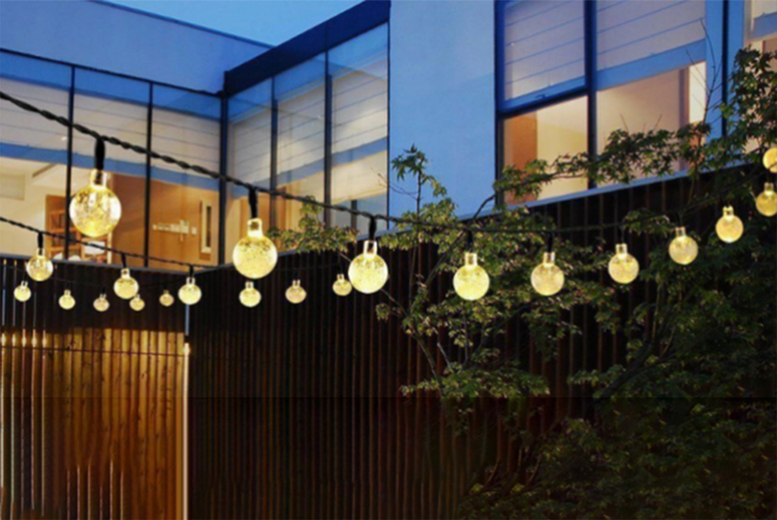 Mallorcan-Inspired LED Solar String Lights – 3 Colours & Sizes! Deal Price £9.99