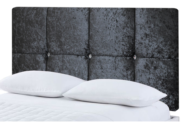 Black Crushed Velvet Headboard at LivingSocial