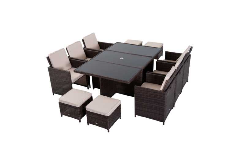 Outsunny 11-Piece Modern Rattan Dining Set – Aluminium, Weather-Resistant, Seats 10 | Wowcher Outsunny 11-Piece Modern Rattan Dining Set – Aluminium, Weather-Resistant, Seats 10 | Wowcher