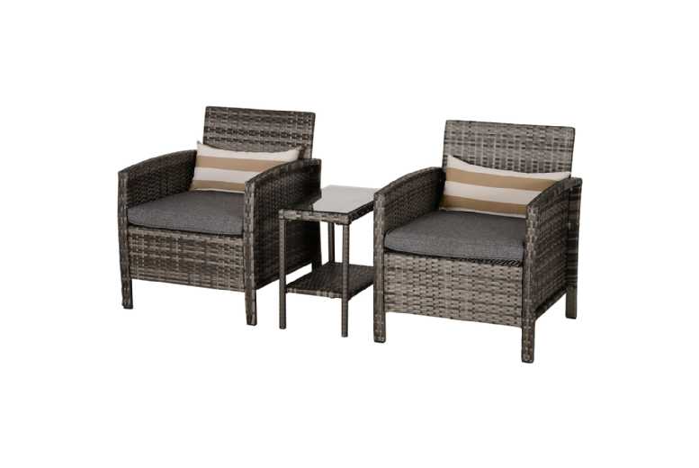 £199 instead of £255.99 for a Outsunny 2-Seater PE Rattan Set Grey – save up to 22% £199 instead of £255.99 for a Outsunny 2-Seater PE Rattan Set Grey – save up to 22%