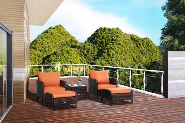 Outsunny Luxurious 5-Piece Rattan Garden Dining Set | Wowcher Outsunny Luxurious 5-Piece Rattan Garden Dining Set | Wowcher