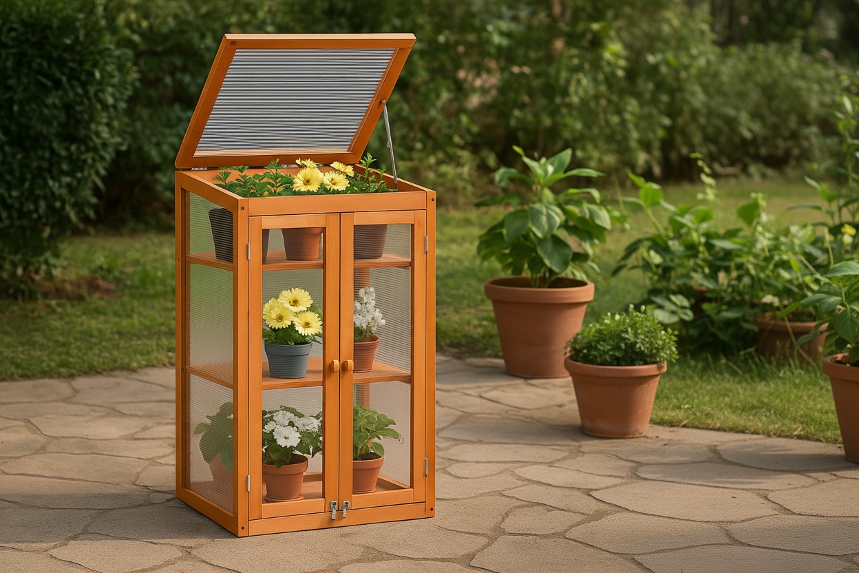Outsunny Deluxe Wooden Greenhouse for Gardens | Wowcher