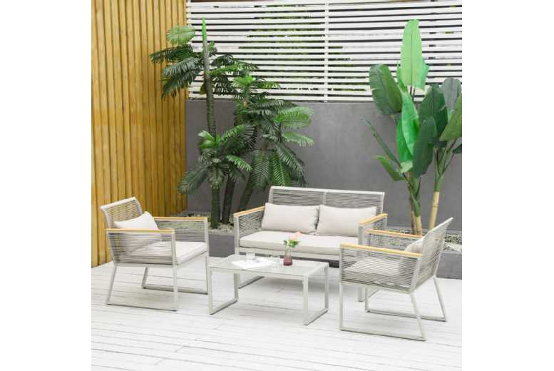 £315.2 instead of £559.99 for a Outsunny 4-Seat Rattan Sofa Set – save up to 44% £315.2 instead of £559.99 for a Outsunny 4-Seat Rattan Sofa Set – save up to 44%