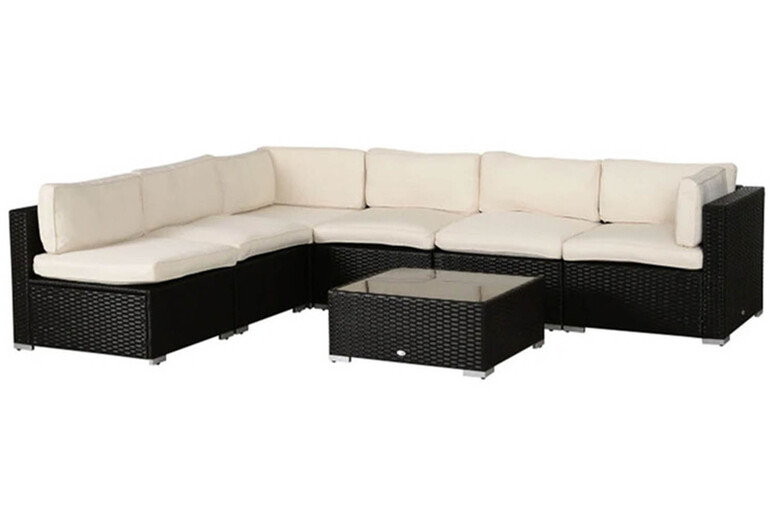 Outsunny Weather-Resistant Rattan Cushion Cover Set - 12 Pieces, Polyester, Outdoor Upgrade | Wowcher