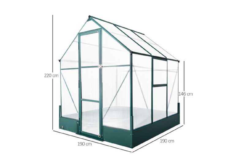 Outsunny Walk-in Weatherproof Greenhouse & Storage Shed – Aluminium Frame, Polycarbonate Panels, 6.2×6.2ft | Wowcher Outsunny Walk-in Weatherproof Greenhouse & Storage Shed – Aluminium Frame, Polycarbonate Panels, 6.2×6.2ft | Wowcher