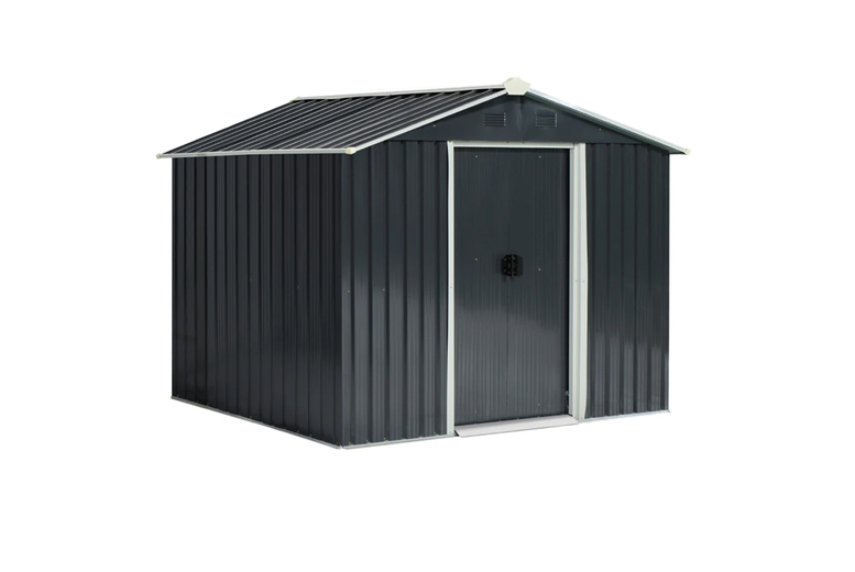 Outsunny 5.7 x 7.7ft Weatherproof Metal Storage Shed with Sliding Door | Wowcher Outsunny 5.7 x 7.7ft Weatherproof Metal Storage Shed with Sliding Door | Wowcher
