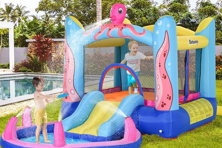 Kids 3 in 1 Octopus Bouncy Castle House w Pool from LivingSocial