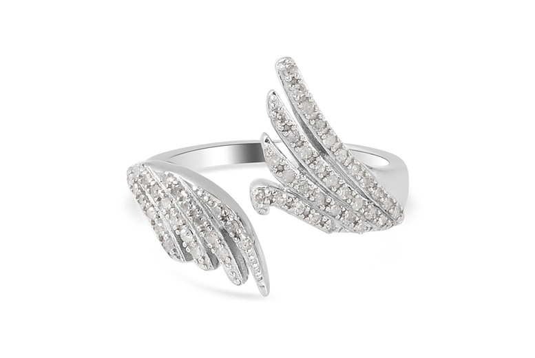 £229 instead of £299.98 for a platinum natural diamond angel wings ring from Dubai Gems – save 24% £229 instead of £299.98 for a platinum natural diamond angel wings ring from Dubai Gems – save 24%