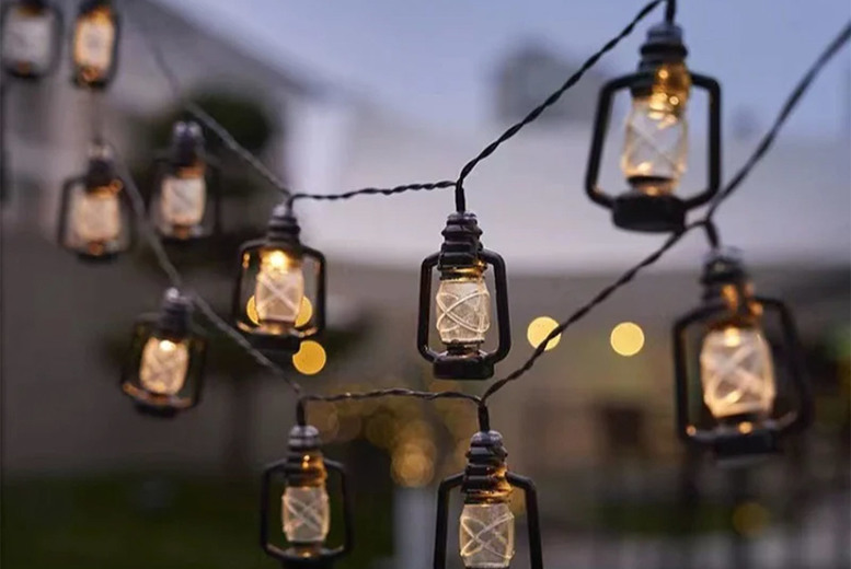 Mallorca Inspired Solar String Lights – Lantern Style Deal Price £9.99