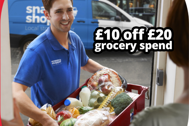 Snappy Shopper Grocery Delivery Voucher – £10 Off a £20 Spend! Deal Price £10.00