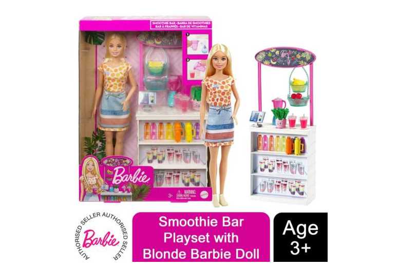 Barbie Smoothie Bar Playset w/ Doll Deal Price £31.99