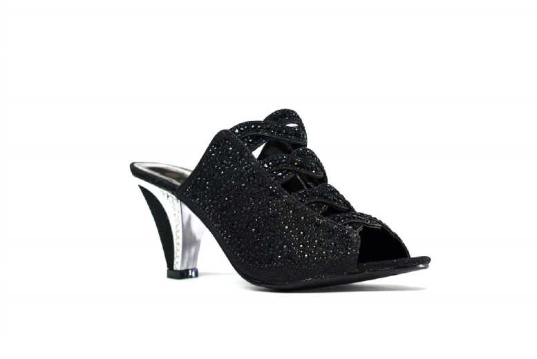 Black Women’s Open-Toe Heel Sandals – Cushioned Sole, Versatile Formal & Casual Style | Wowcher